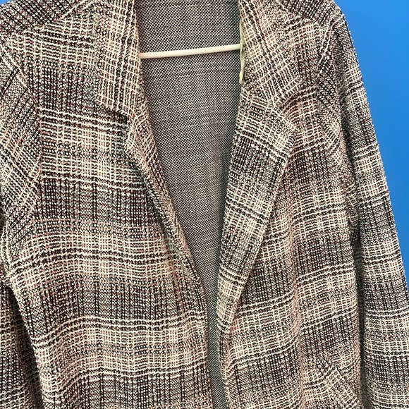 Mellóday pink plaid open collar topper coat/ blazer Size XL from Anthropology - Picture 3 of 6